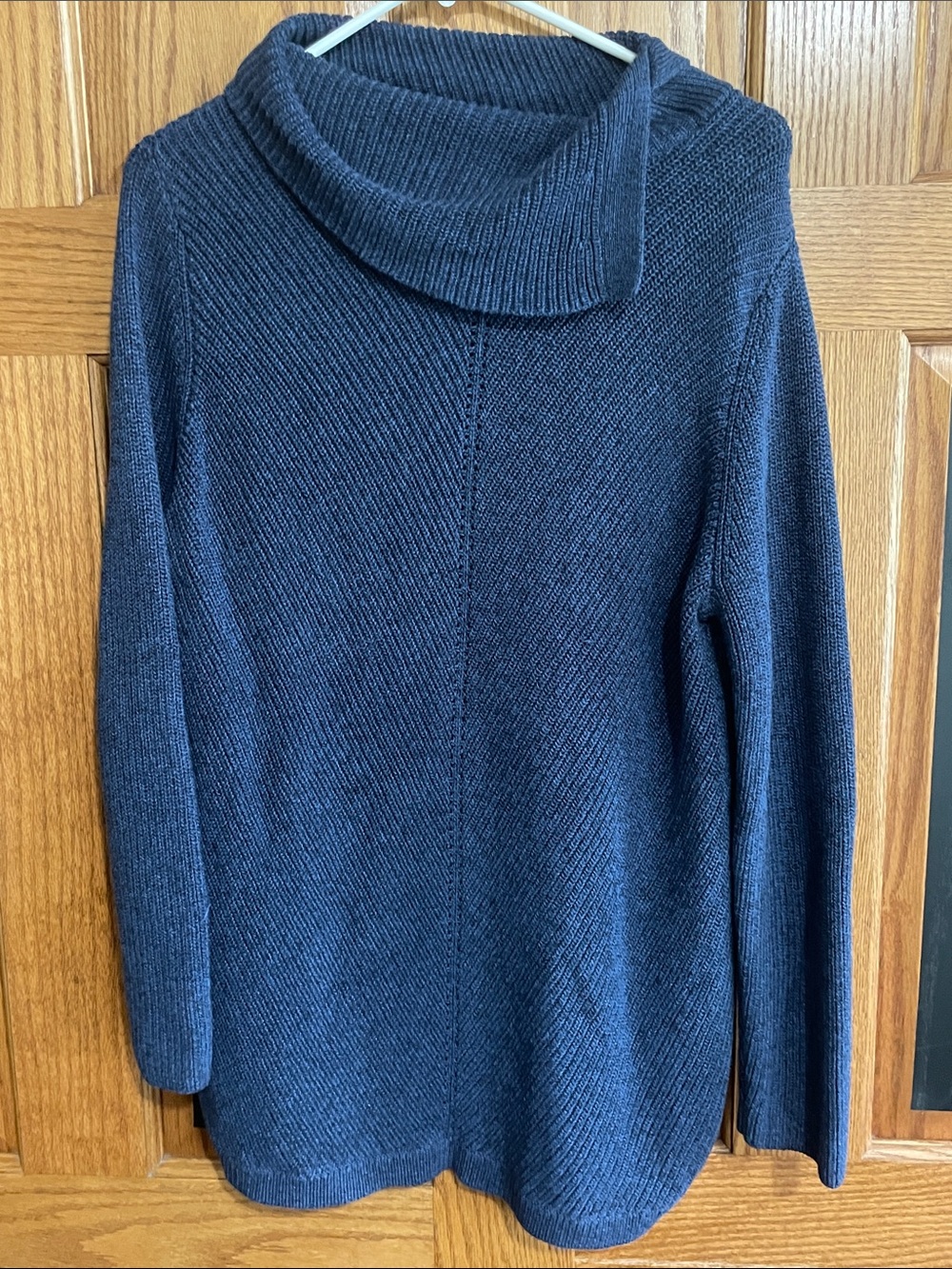 TalbotsCowl Neck Long Sleeve Women's Sweater - Navy - Large